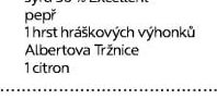 hráškových výhonků Albertova Tržnice