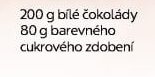 80 g barevného cukrového zdobení