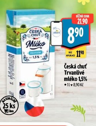 Česká chuť Trvanlivé mléko 1,5%