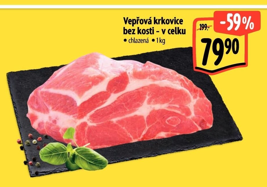 Vepřová krkovice bez kosti - v celku