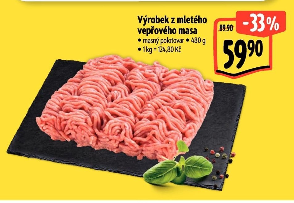 Výrobek z mletého vepřového masa