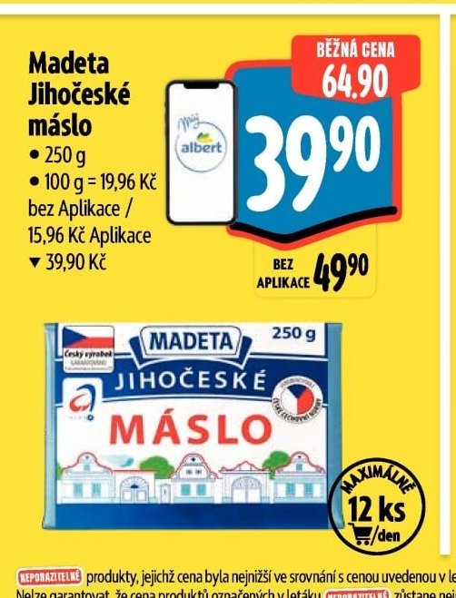 Madeta Jihočeské máslo