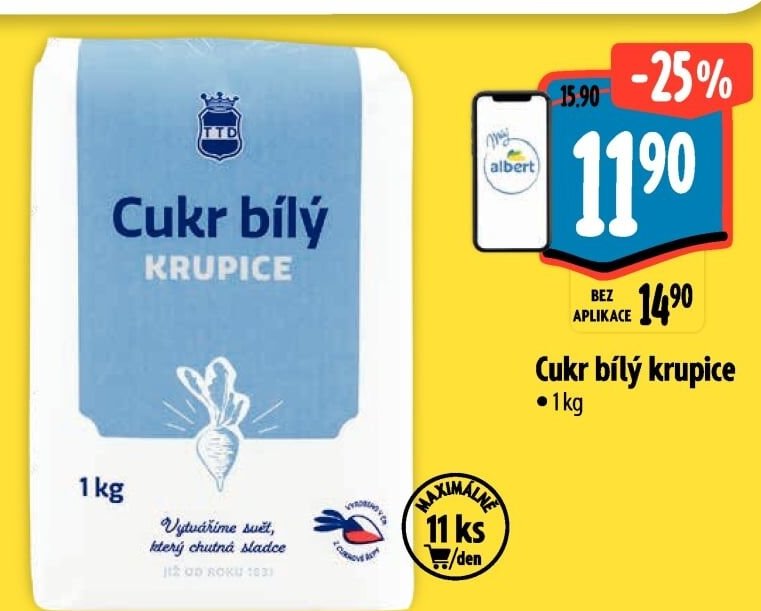Cukr bílý krupice