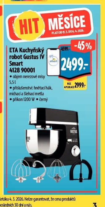 ETA Kuchyňský robot Gustus IV Smart
