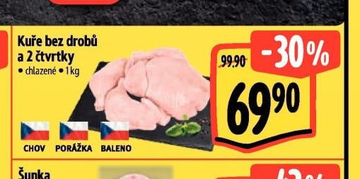 Kuře bez drobů a 2 čtvrtky