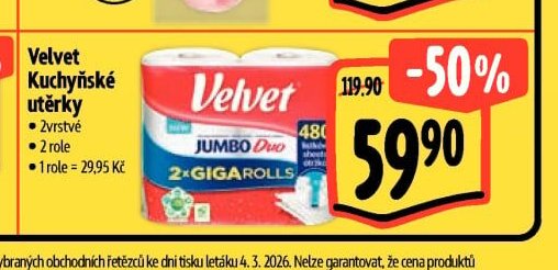 Velvet Kuchyňské utěrky