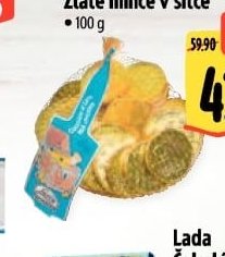 Zlaté mince v síťce