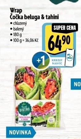Wrap Čočka beluga & tahini