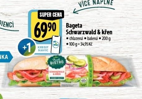 Bageta Schwarzwald & křen