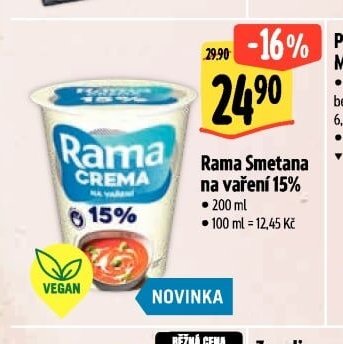 Rama Smetana na vaření 15%