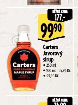 Carters Javorový sirup