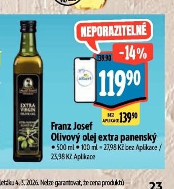 Franz Josef Olivový olej extra panenský