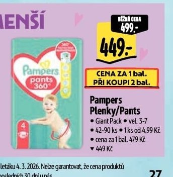 Pampers Plenky/Pants