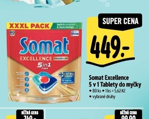 Somat Excellence 5 v 1 Tablety do myčky