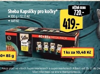 Sheba Kapsičky pro kočky