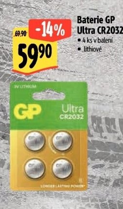 Baterie GP Ultra CR2032