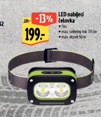 LED nabíjecí čelovka