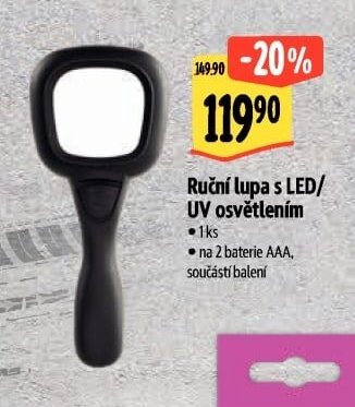 Ruční lupa s LED/UV osvětlením