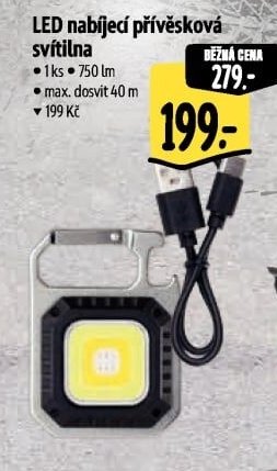 LED nabíjecí přívěsková svítilna