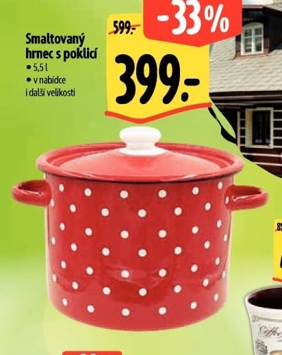 Smaltovaný hrnec s poklicí