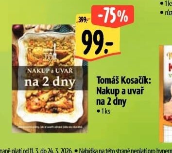 Tomáš Kosačík: Nakup a uvař na 2 dny