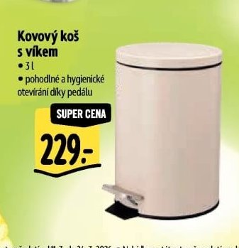 Kovový koš s víkem