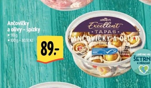 Ančovičky a olivy - špízky