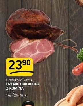 Uzenářství Vávra UZENÁ KRKOVIČKA Z KOMÍNA
