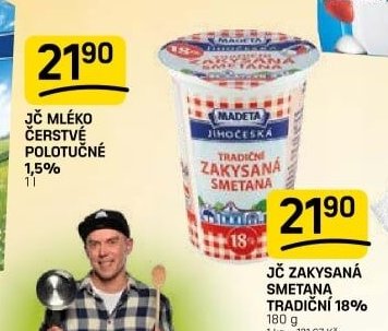 JČ MLÉKO ČERSTVÉ POLOTUČNÉ 1,5%