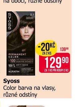 Syoss Color barva na vlasy, různé odstíny