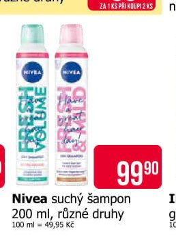 Nivea suchý šampon 200 ml, různé druhy