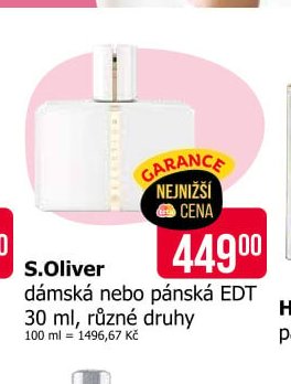 S.Oliver dámská nebo pánská EDT 30 ml