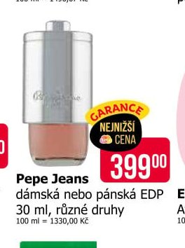Pepe Jeans dámská nebo pánská EDP 30 ml