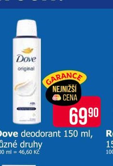 Dove deodorant 150 ml, různé druhy