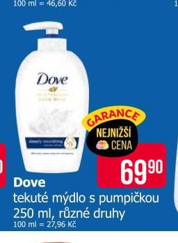 Dove tekuté mýdlo s pumpičkou 250 ml, různé druhy