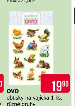 OVO obtisky na vajíčka 1 ks, různé druhy