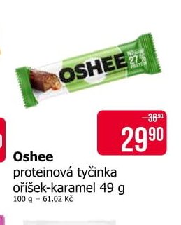 Oshee proteinová tyčinka oříšek-karamel 49 g