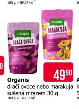 Organis dračí ovoce nebo marakuja sušená mrazem 30 g