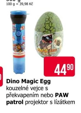 Dino Magic Egg kouzelné vejce s překvapením nebo PAW patrol projektor s lízátkem