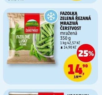 FAZOLKA ZELENÁ ŘEZANÁ ČERSTVOST