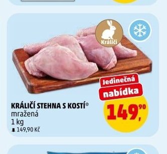 KRÁLIČÍ STEHNA S KOSTÍ