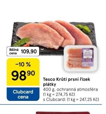 Tesco Krůtí prsní řízek plátky