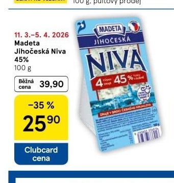 Madeta Jihočeská Niva 45%