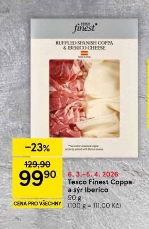 Tesco Finest Coppa a sýr Iberico 90 g