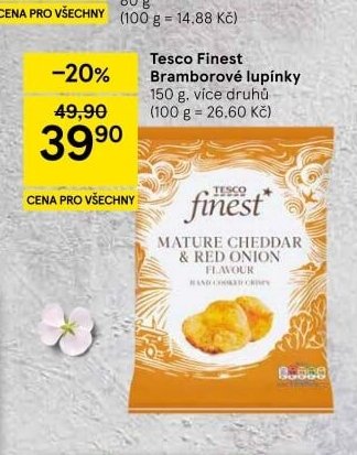 Tesco Finest Bramborové lupínky 150 g