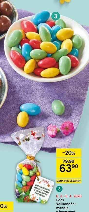 Poex Velikonoční mandle v jogurtové polevě 200 g
