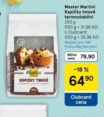 Master Martini Kapičky tmavé termostabilní