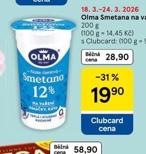 Olma Smetana na vaření 12%