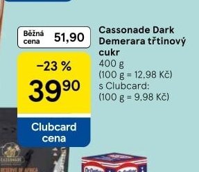 Cassonade Dark Demerara třtinový cukr 400 g