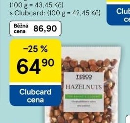 Tesco Lískové ořechy jádra 200 g